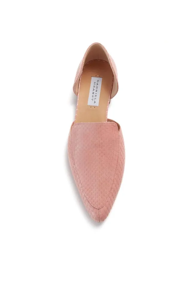 Gabriela Hearst Flats Women Jax Flat Shoe In Light Pink Snakeskin