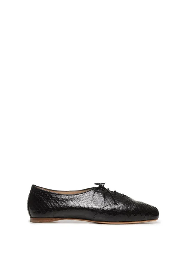 Gabriela Hearst Flats Women Maya Flat Shoe In Black Snakeskin