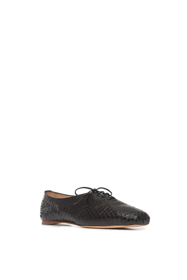 Gabriela Hearst Flats Women Maya Flat Shoe In Black Snakeskin