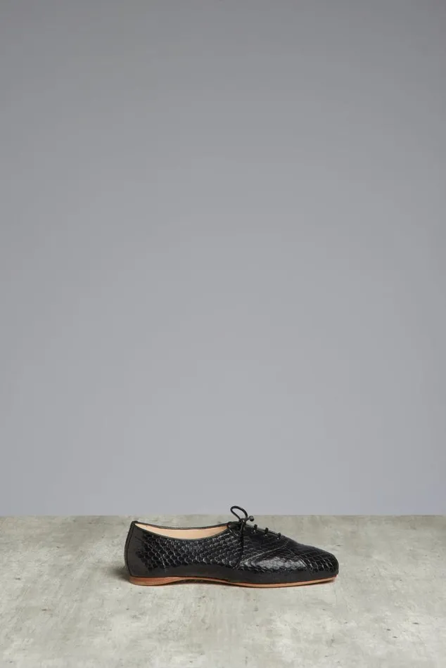 Gabriela Hearst Flats Women Maya Flat Shoe In Black Snakeskin