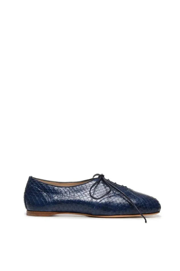 Gabriela Hearst Flats Women Maya Flat Shoe In Cobalt Snakeskin