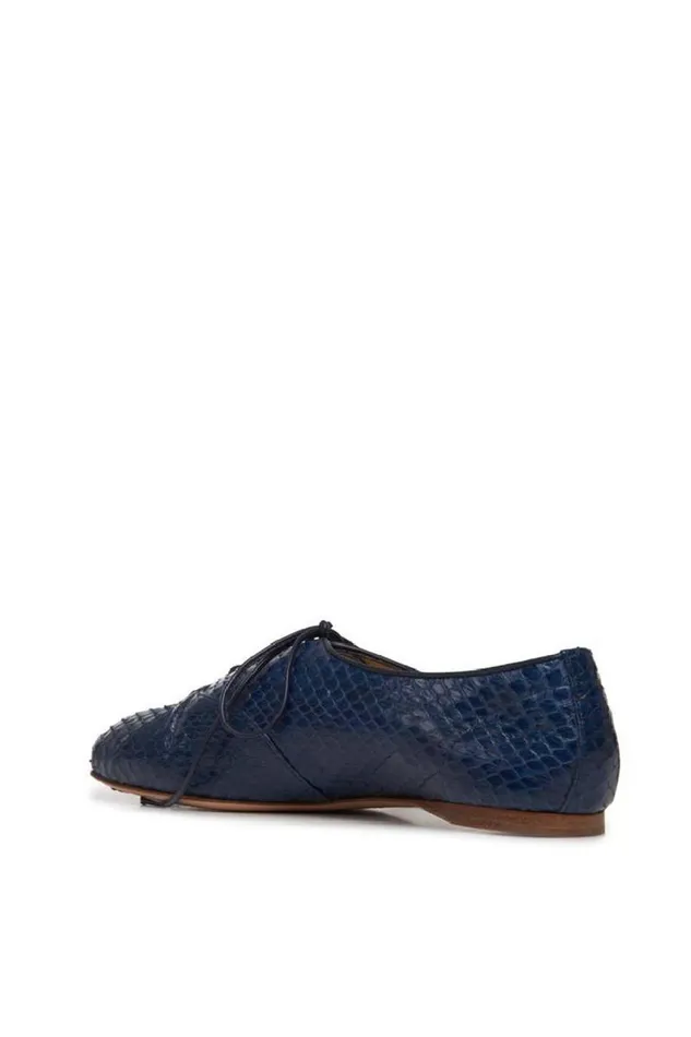 Gabriela Hearst Flats Women Maya Flat Shoe In Cobalt Snakeskin