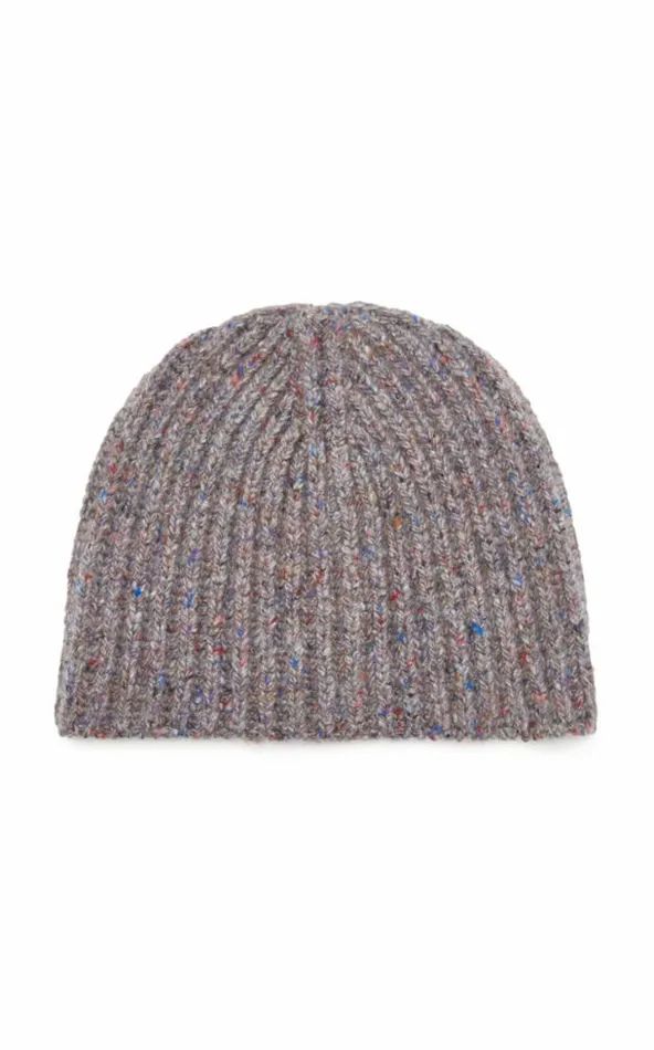Gabriela Hearst Hats Women Lutz Knit Hat In Grey Speckle Cashmere