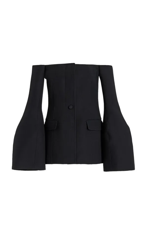 Gabriela Hearst Jackets and Coats Women Ambrose Jacket In Black Wool Silk Cady Gabriela Hearst Jackets and Coats Women Ambrose Jacket In Black Wool Silk Cady