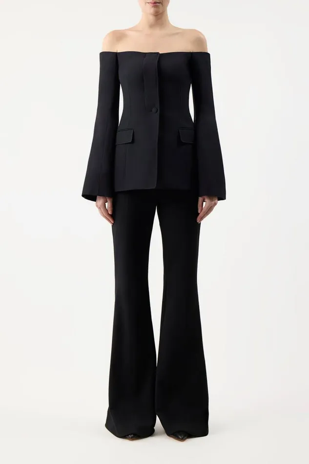 Gabriela Hearst Jackets and Coats Women Ambrose Jacket In Black Wool Silk Cady
