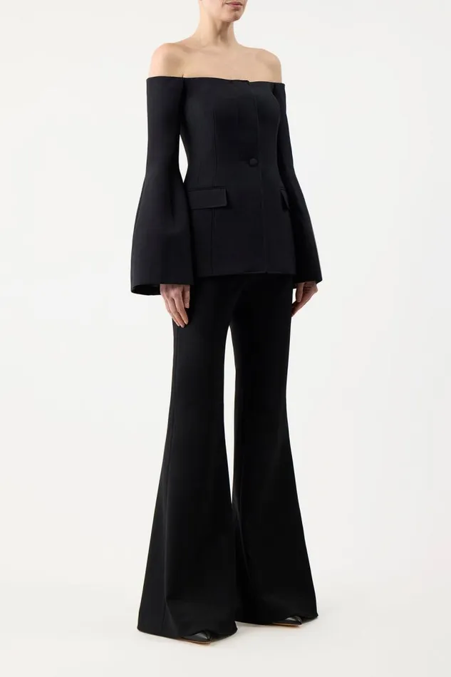 Gabriela Hearst Jackets and Coats Women Ambrose Jacket In Black Wool Silk Cady