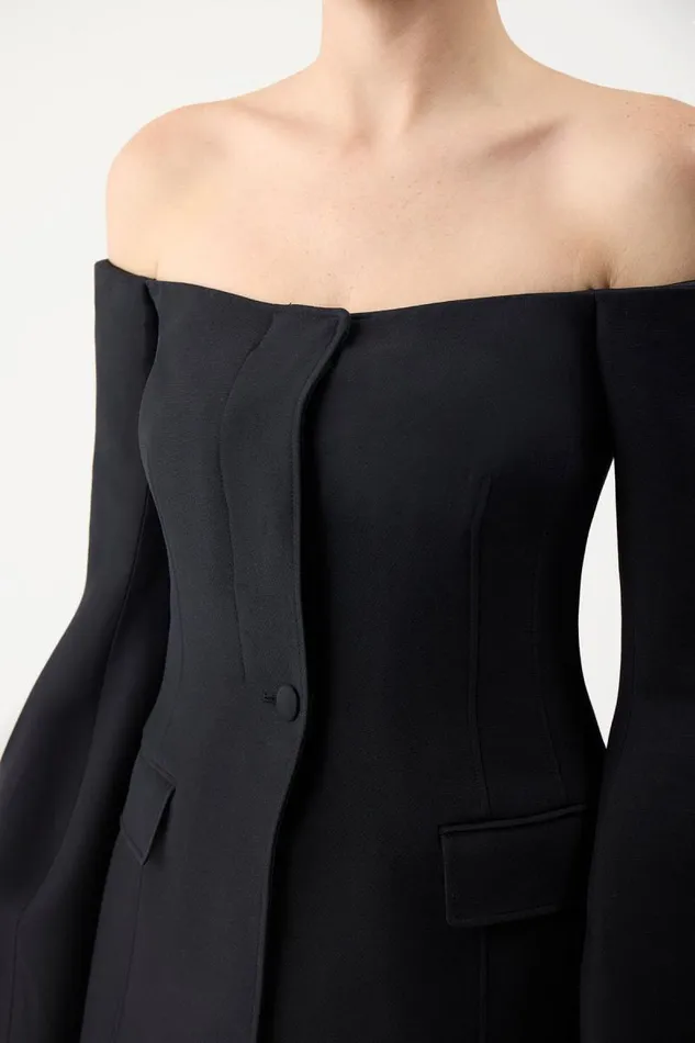 Gabriela Hearst Jackets and Coats Women Ambrose Jacket In Black Wool Silk Cady
