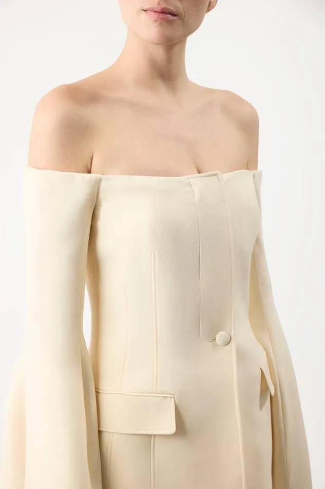 Gabriela Hearst Jackets and Coats Women Ambrose Jacket In Ivory Wool Silk Cady
