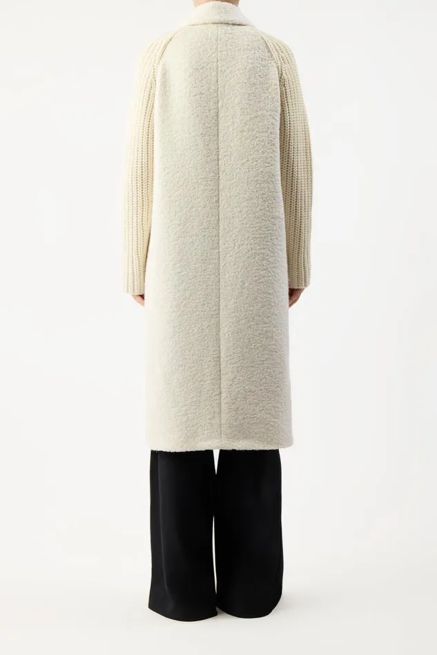 Gabriela Hearst Jackets and Coats Women Charles Coat In Ivory Cashmere Boucle