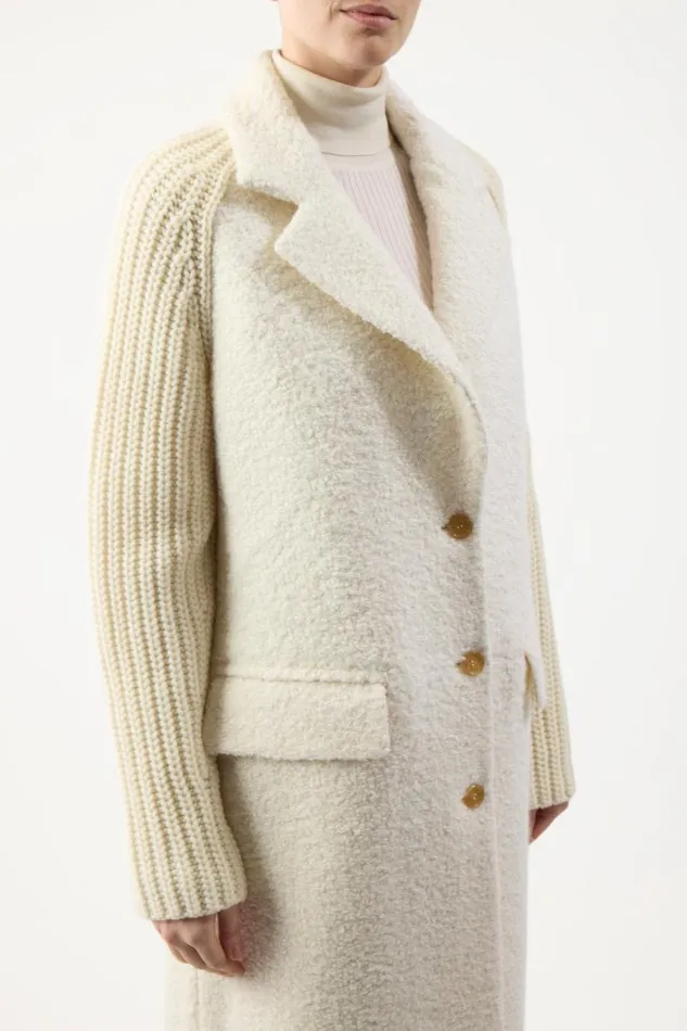Gabriela Hearst Jackets and Coats Women Charles Coat In Ivory Cashmere Boucle