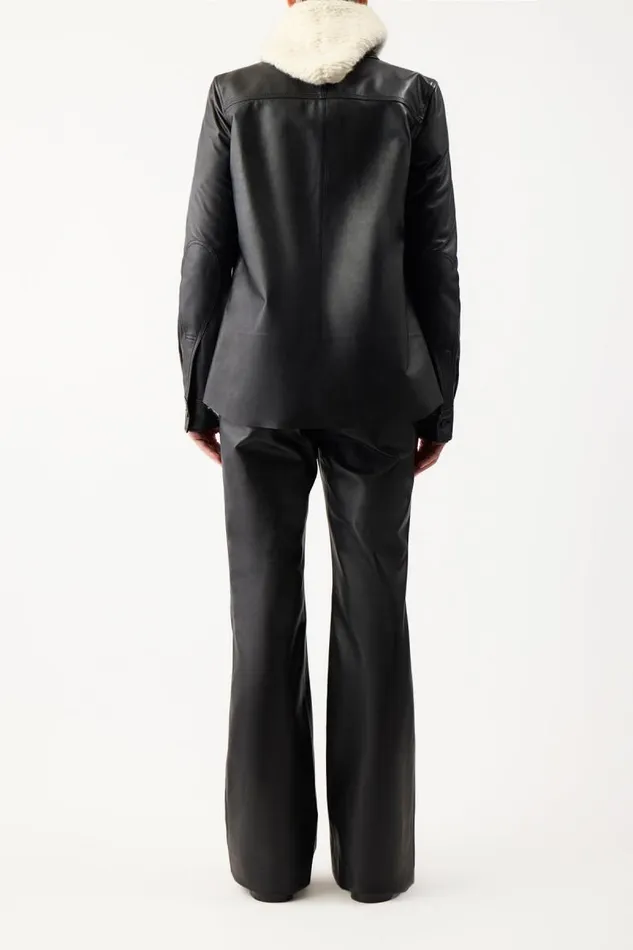 Gabriela Hearst Jackets and Coats Women John Austin Overshirt In Black Nappa Leather