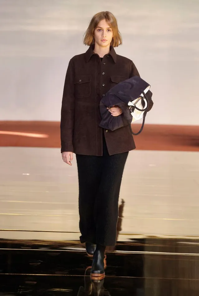 Gabriela Hearst Jackets and Coats Women John Austin Overshirt In Chocolate DoubleFace Recycled Cashmere Felt