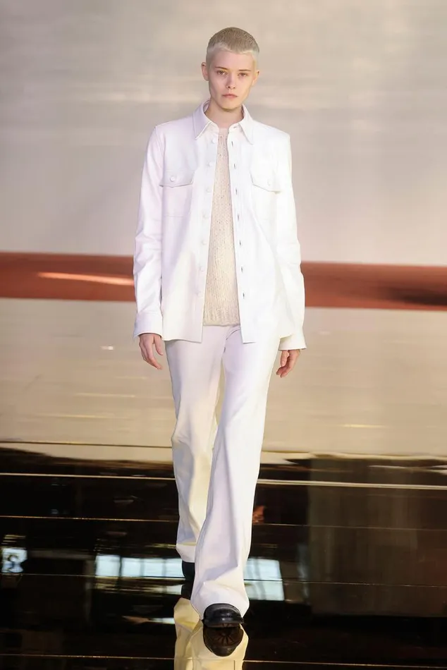 Gabriela Hearst Jackets and Coats Women John Austin Overshirt In White Nappa Leather