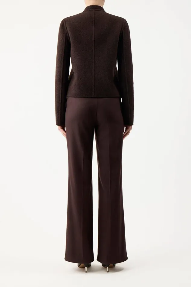 Gabriela Hearst Jackets and Coats Women Larrington Jacket In Chocolate DoubleFace Recycled Cashmere Felt