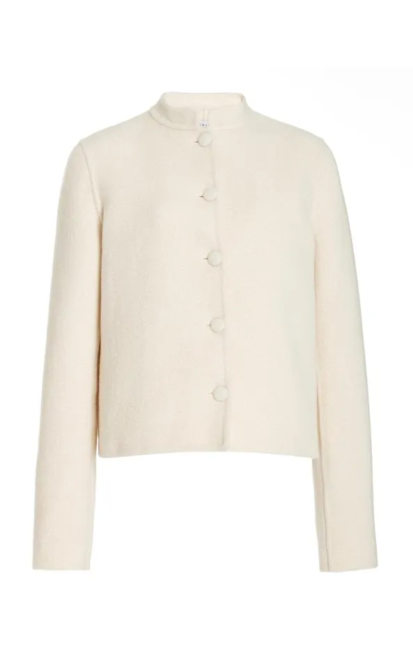 Gabriela Hearst Jackets and Coats Women Larrington Jacket In Ivory DoubleFace Recycled Cashmere Felt Gabriela Hearst Jackets and Coats Women Larrington Jacket In Ivory DoubleFace Recycled Cashmere Felt