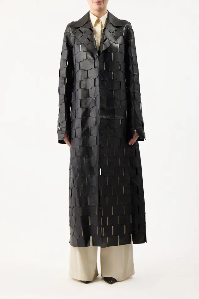 Gabriela Hearst Jackets and Coats Women Nesbitt Coat In Black Nappa Leather
