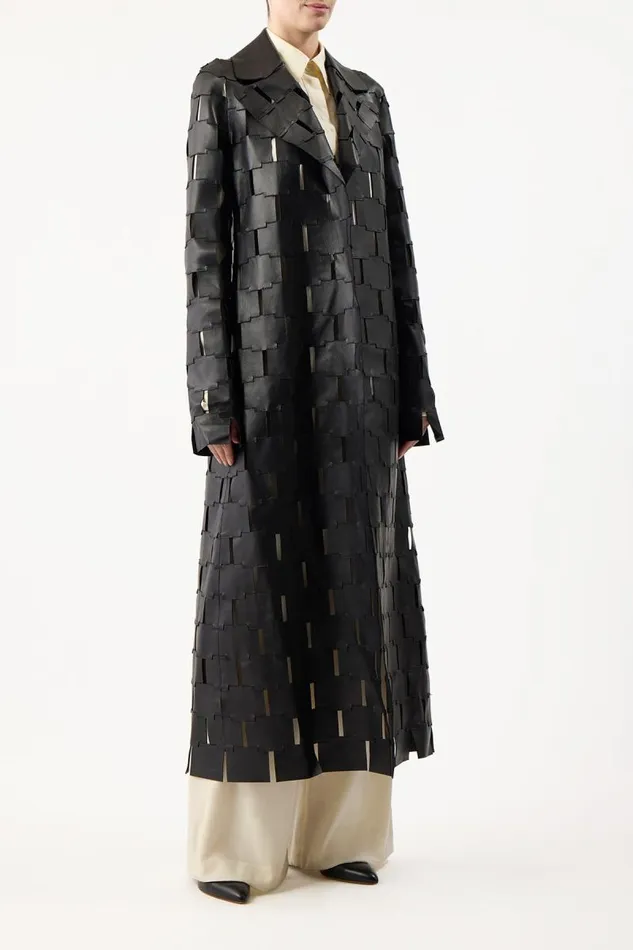 Gabriela Hearst Jackets and Coats Women Nesbitt Coat In Black Nappa Leather