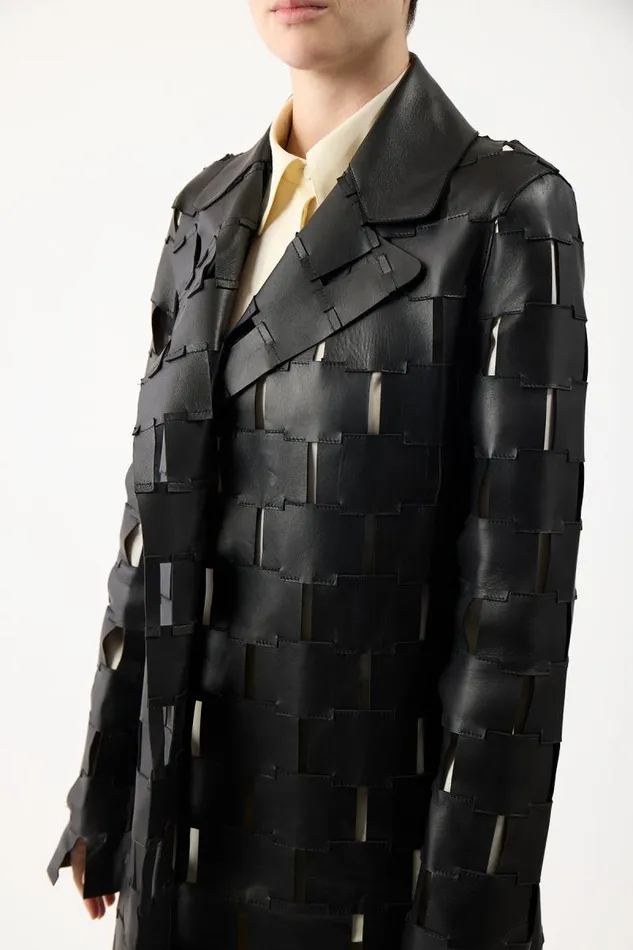 Gabriela Hearst Jackets and Coats Women Nesbitt Coat In Black Nappa Leather
