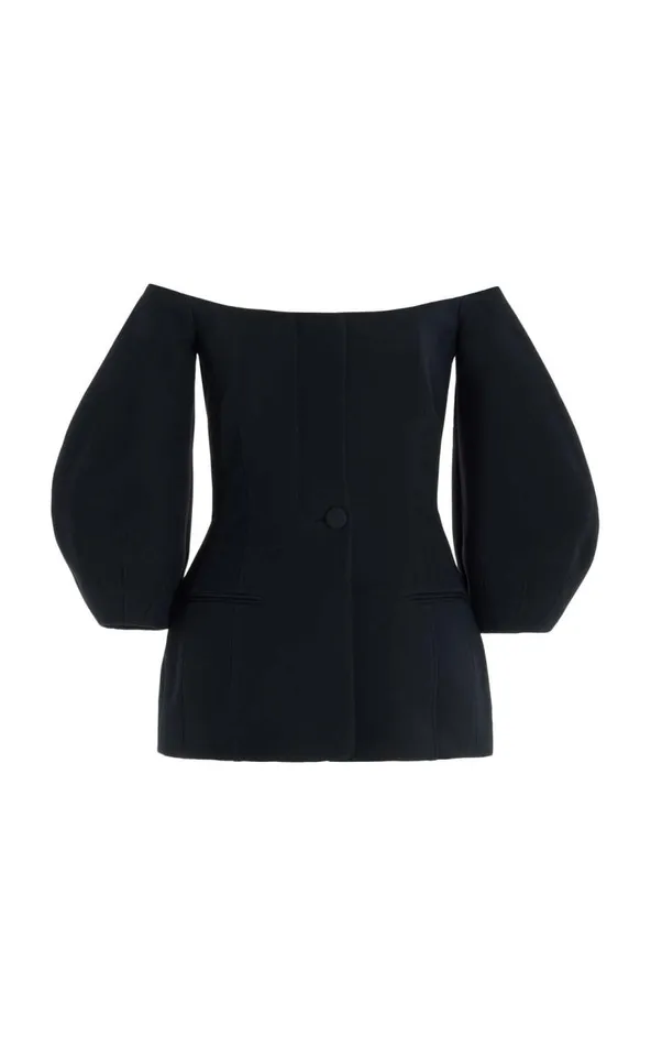 Gabriela Hearst Jackets and Coats Women Sawyer Jacket In Black Wool Silk Cady Gabriela Hearst Jackets and Coats Women Sawyer Jacket In Black Wool Silk Cady