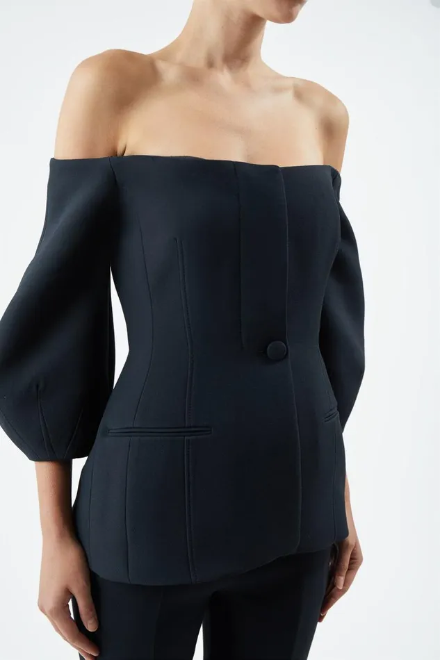 Gabriela Hearst Jackets and Coats Women Sawyer Jacket In Black Wool Silk Cady