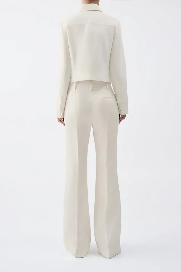 Gabriela Hearst Jackets and Coats Women Thereza Jacket In Ivory Linen Virgin Wool