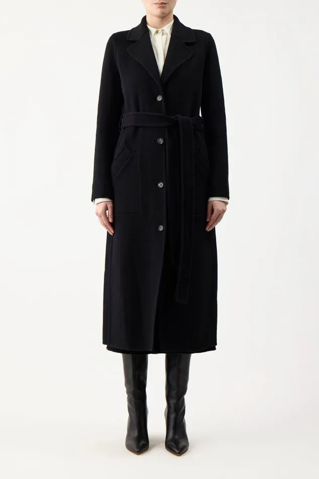 Gabriela Hearst Jackets and Coats Women William Coat In Black DoubleFace Recycled Cashmere