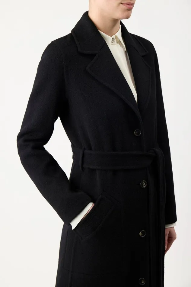 Gabriela Hearst Jackets and Coats Women William Coat In Black DoubleFace Recycled Cashmere