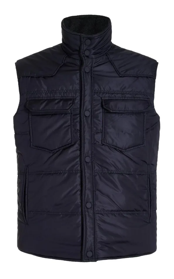 Gabriela Hearst Jackets and Outerwear Men Clay Reversible Puffer Vest In Charcoal Cashmere And Nylon Gabriela Hearst Jackets and Outerwear Men Clay Reversible Puffer Vest In Charcoal Cashmere And Nylon
