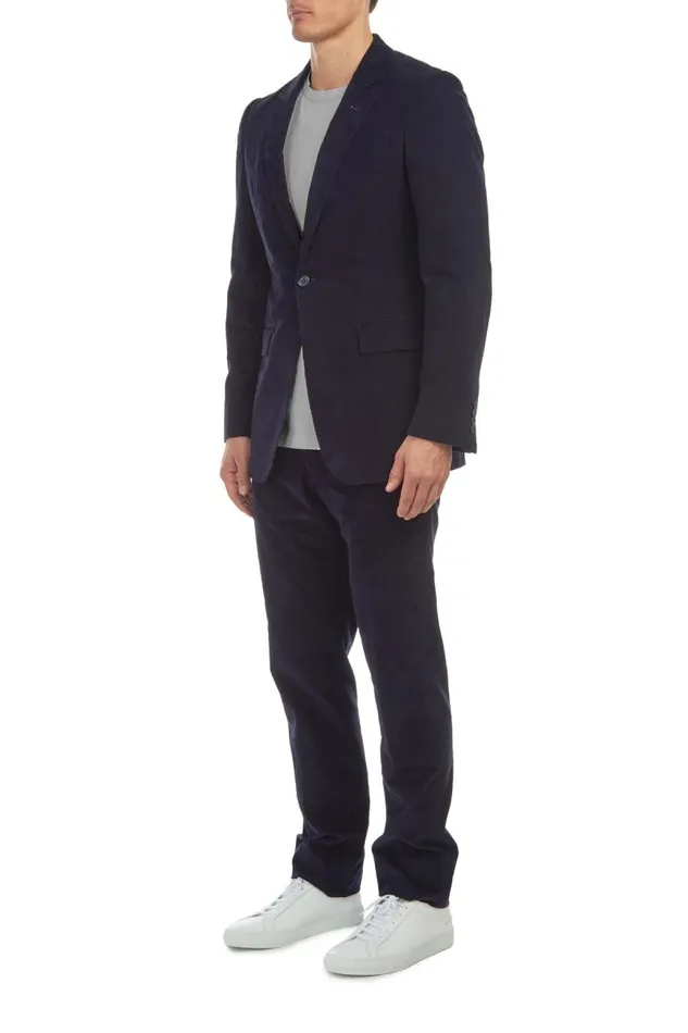 Gabriela Hearst Jackets and Outerwear Men Damien Jacket In Dark Navy Corduroy