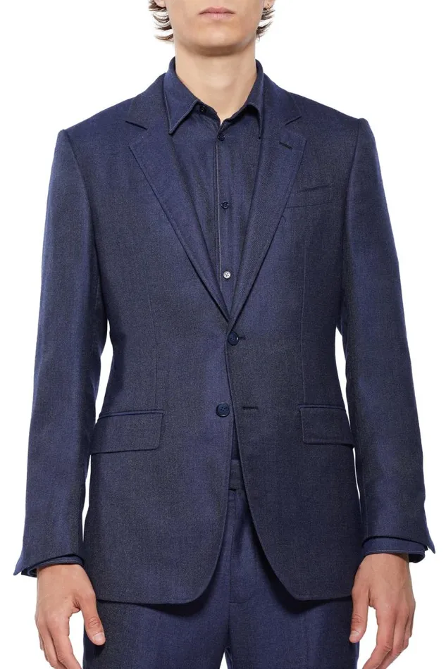 Gabriela Hearst Jackets and Outerwear Men Irving Jacket In Denim Cashmere