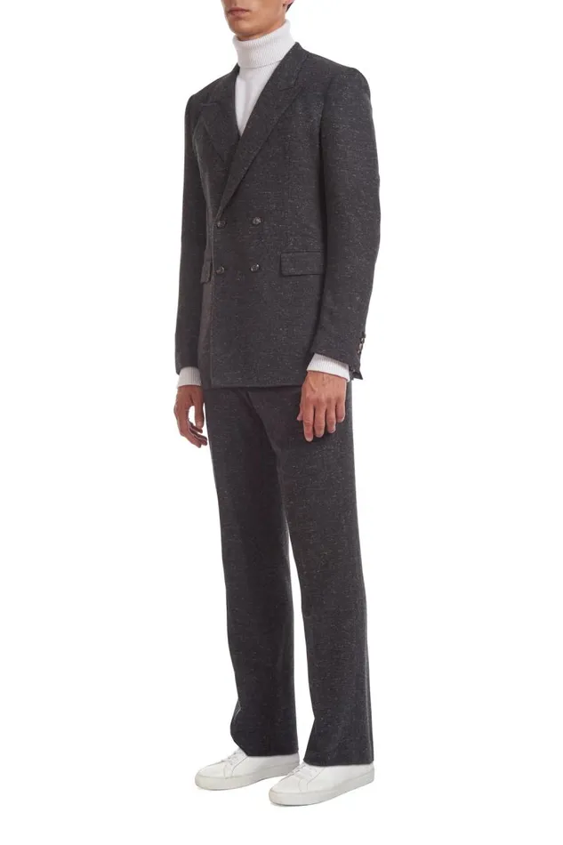 Gabriela Hearst Jackets and Outerwear Men Kingsley Jacket In Dark Grey Cashmere