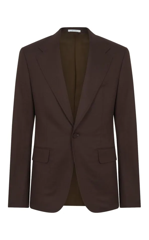 Gabriela Hearst Jackets and Outerwear Men Leiva Blazer In Chocolate Superfine Wool Gabriela Hearst Jackets and Outerwear Men Leiva Blazer In Chocolate Superfine Wool
