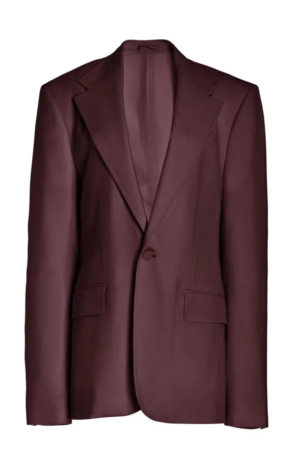 Gabriela Hearst Jackets and Outerwear Men Leiva Blazer In Deep Bordeaux Virgin Wool Twill Gabriela Hearst Jackets and Outerwear Men Leiva Blazer In Deep Bordeaux Virgin Wool Twill