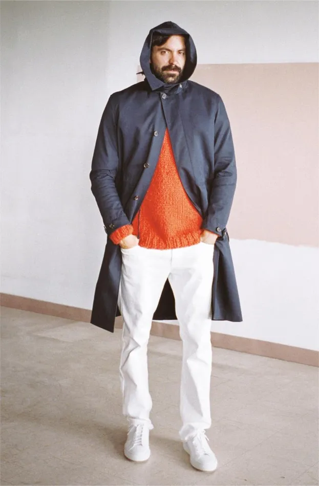 Gabriela Hearst Jackets and Outerwear Men Malraux Parka In Dark Navy Cotton