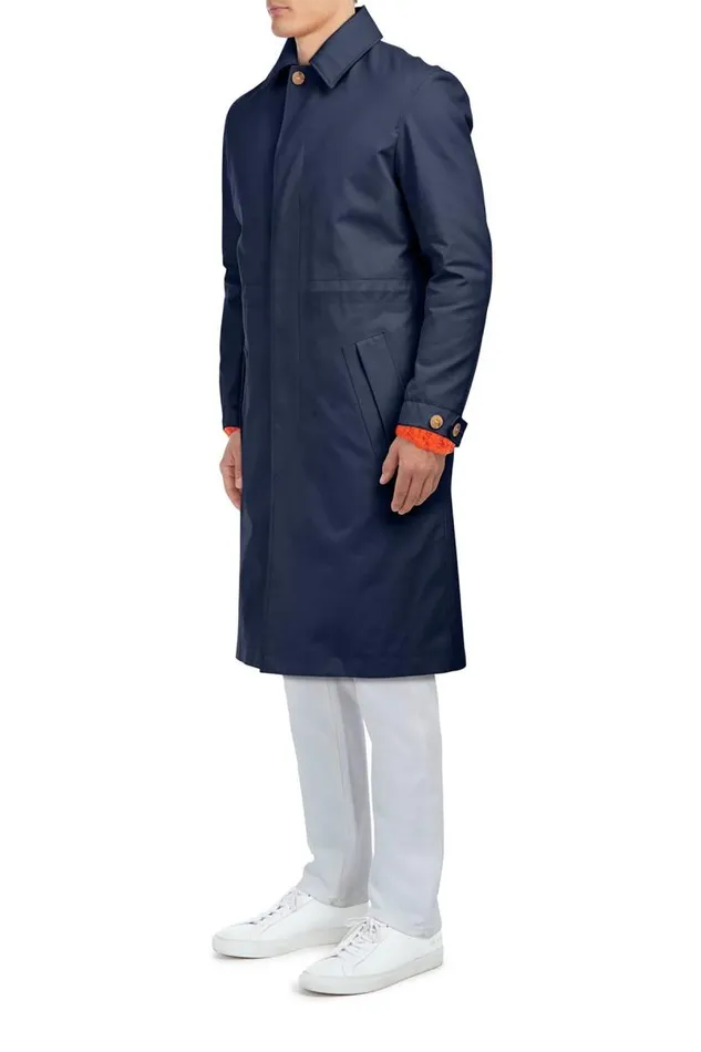 Gabriela Hearst Jackets and Outerwear Men Malraux Parka In Dark Navy Cotton