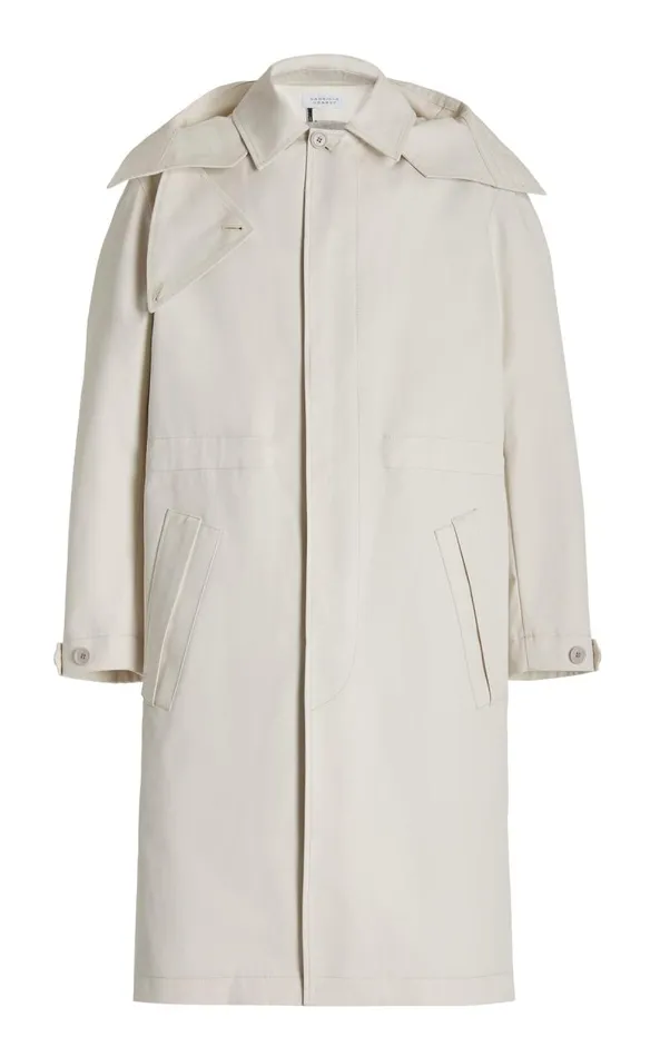 Gabriela Hearst Jackets and Outerwear Men Malraux Parka In Pale Grey Cotton