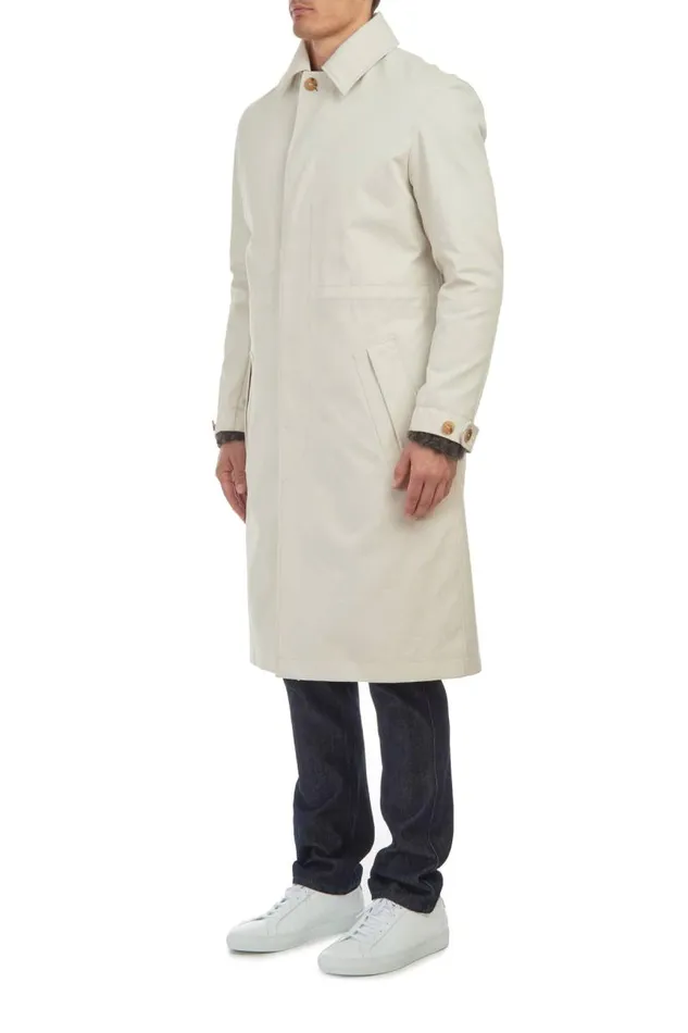 Gabriela Hearst Jackets and Outerwear Men Malraux Parka In Pale Grey Cotton