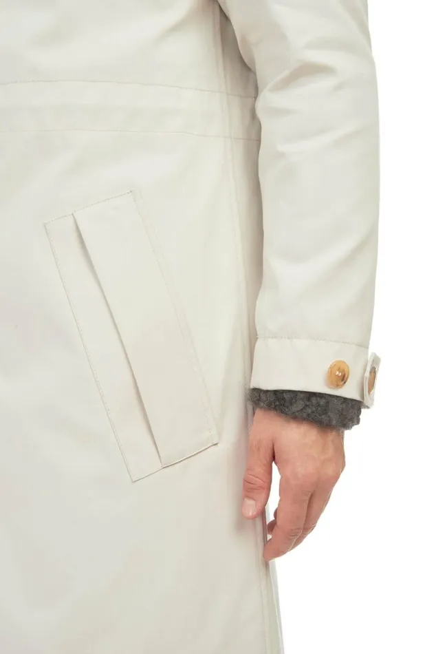 Gabriela Hearst Jackets and Outerwear Men Malraux Parka In Pale Grey Cotton
