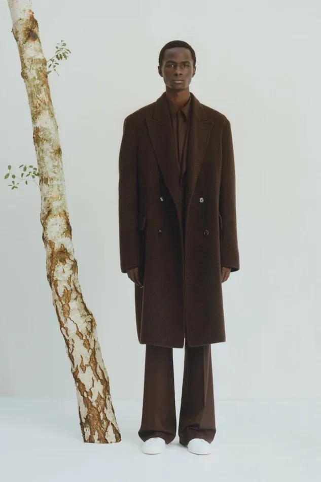 Gabriela Hearst Jackets and Outerwear Men Mcaffrey Coat In Chocolate DoubleFace Recycled Cashmere