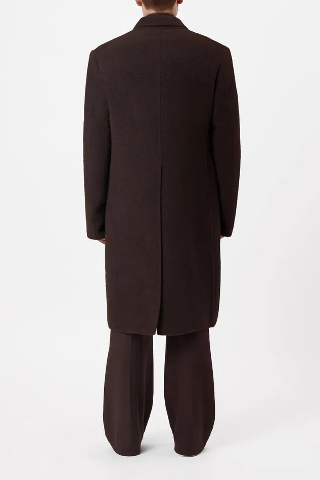 Gabriela Hearst Jackets and Outerwear Men Mcaffrey Coat In Chocolate DoubleFace Recycled Cashmere