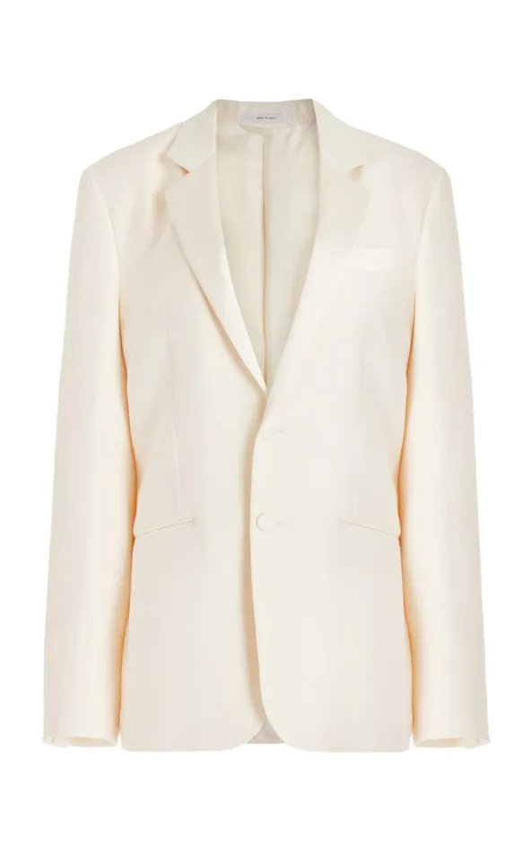 Gabriela Hearst Jackets and Outerwear Men Nicolson Jacket In Ivory Wool Silk Cady Gabriela Hearst Jackets and Outerwear Men Nicolson Jacket In Ivory Wool Silk Cady