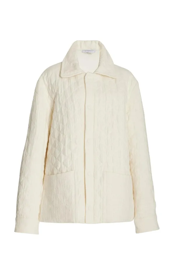 Gabriela Hearst Jackets and Outerwear Men Skye Paddock Jacket In Ivory Cashmere Linen Gabriela Hearst Jackets and Outerwear Men Skye Paddock Jacket In Ivory Cashmere Linen