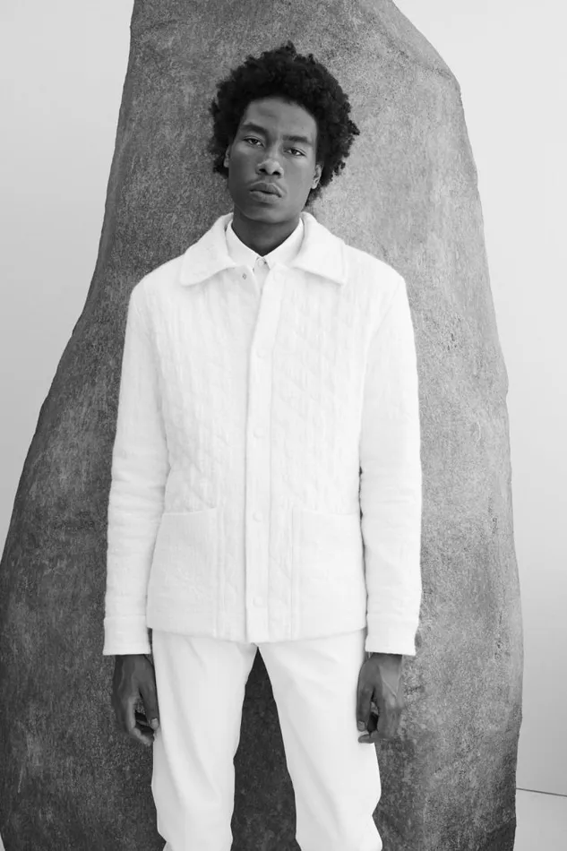 Gabriela Hearst Jackets and Outerwear Men Skye Paddock Jacket In Ivory Cashmere Linen