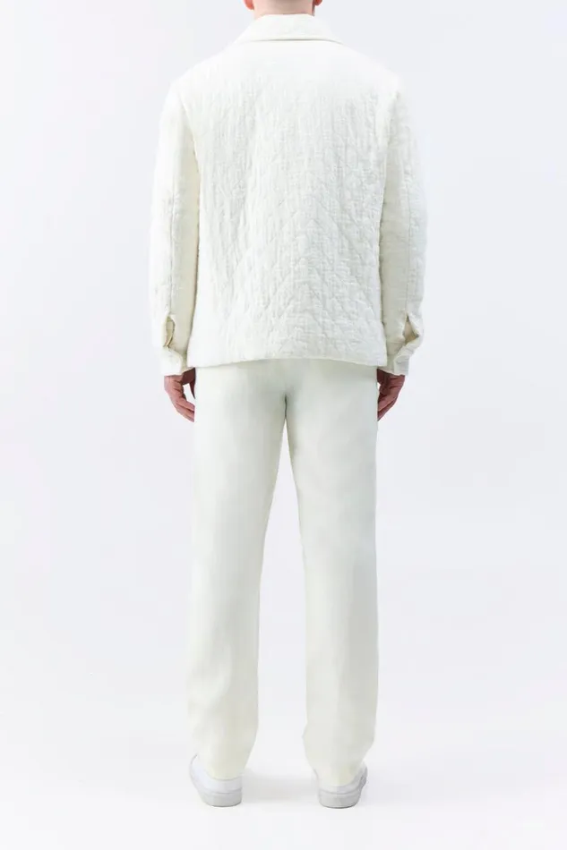 Gabriela Hearst Jackets and Outerwear Men Skye Paddock Jacket In Ivory Cashmere Linen