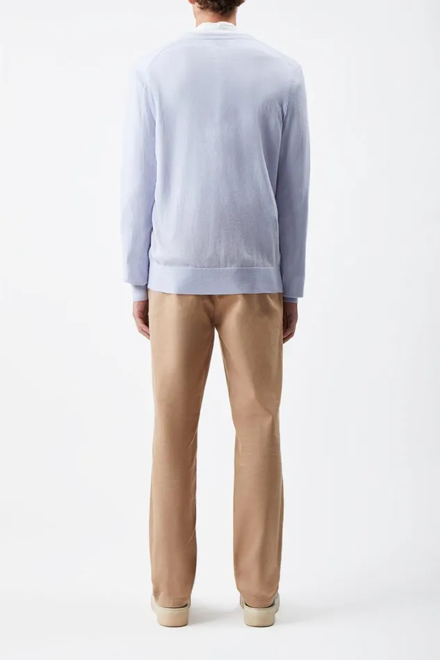 Gabriela Hearst Knitwear Men Duke Knit Cardigan In Halogen Blue Cashmere