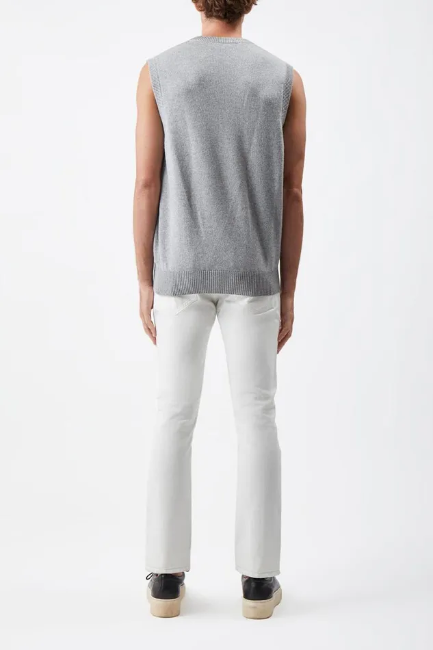 Gabriela Hearst Knitwear Men Fielding Knit Vest In Heather Grey Cashmere