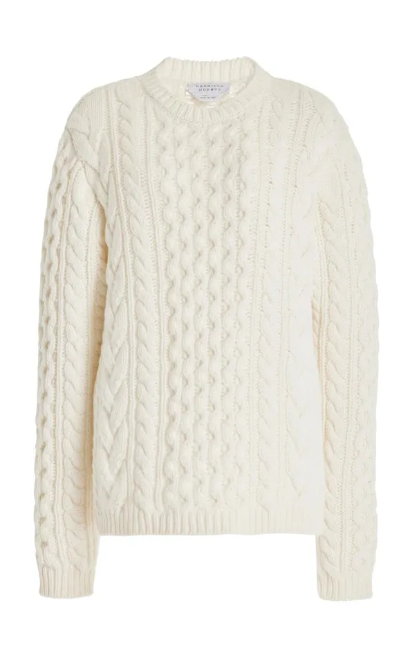 Gabriela Hearst Knitwear Men Geoffrey Knit Sweater In Ivory Cashmere