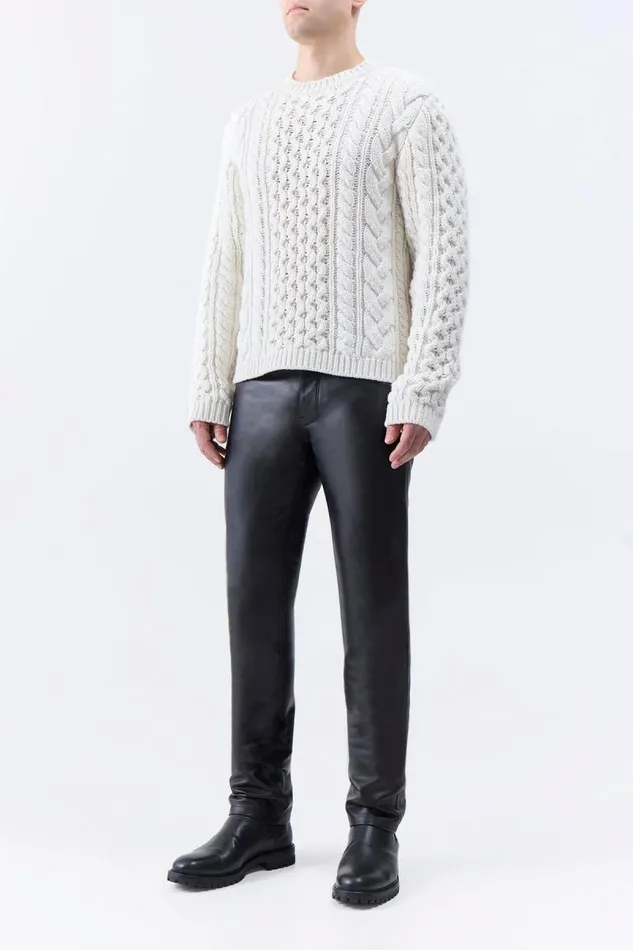 Gabriela Hearst Knitwear Men Geoffrey Knit Sweater In Ivory Cashmere