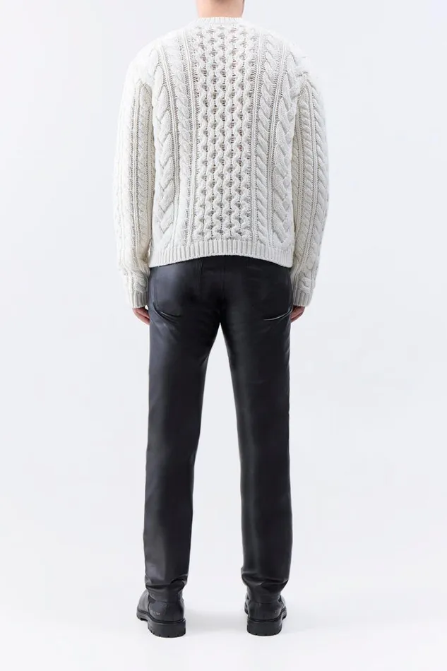 Gabriela Hearst Knitwear Men Geoffrey Knit Sweater In Ivory Cashmere