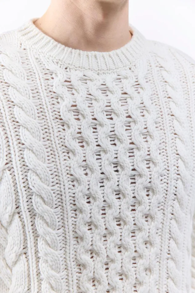 Gabriela Hearst Knitwear Men Geoffrey Knit Sweater In Ivory Cashmere